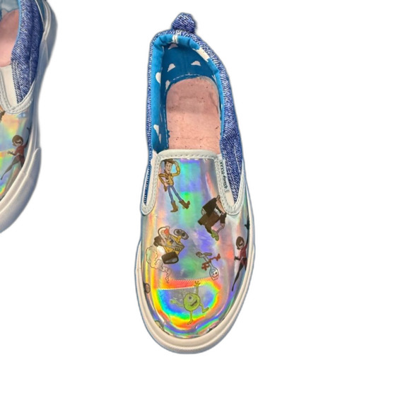Pixar Ground Up Holographic Slip-On Sneakers size 7 Toy Story Monsters Inc - Picture 2 of 9